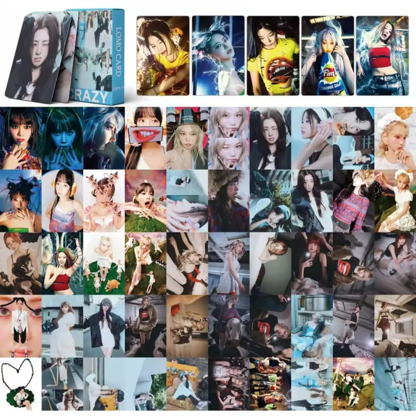 LE SSERAFIM 'CRAZY' Photocards (54 pcs)