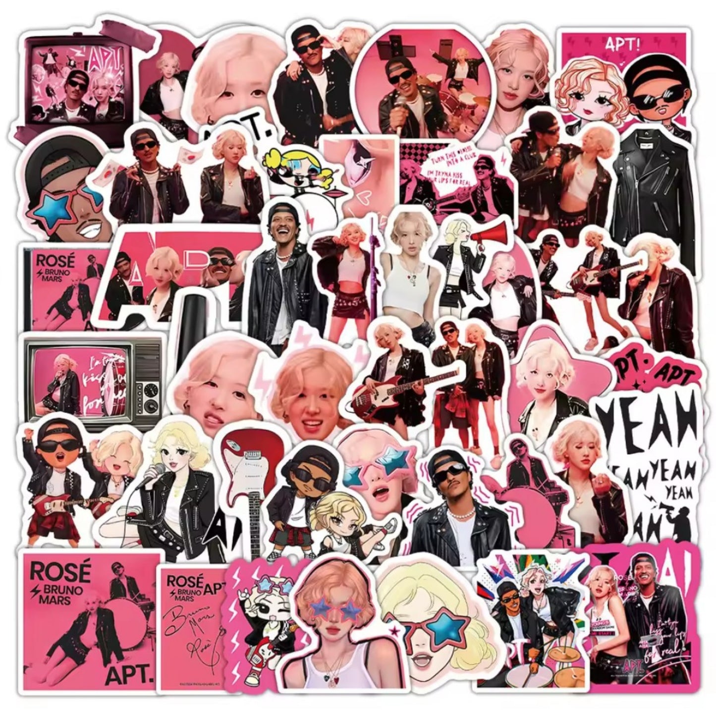 Rose – APT Ft. Bruno Mars Stickers (52 pcs)