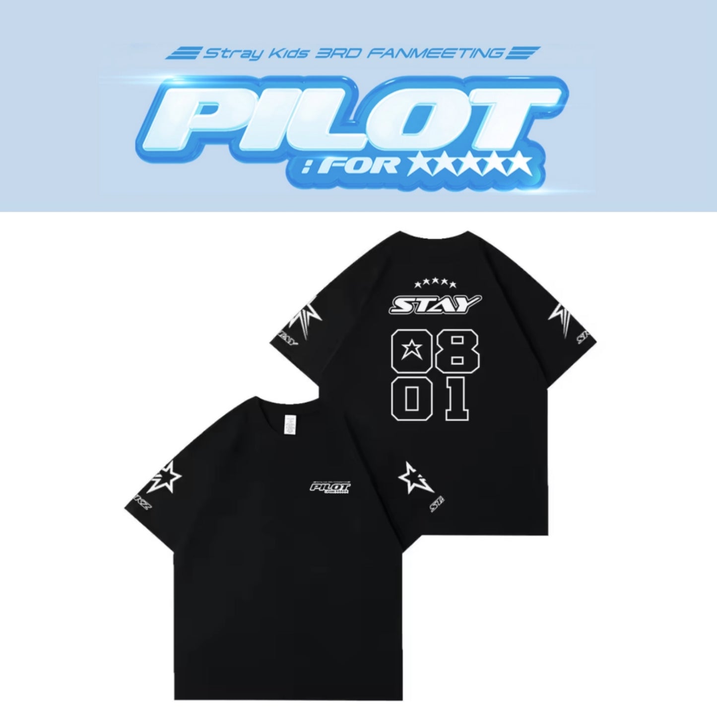 Stray Kids - 'Pilot : For ★★★★★' Cotton Tee