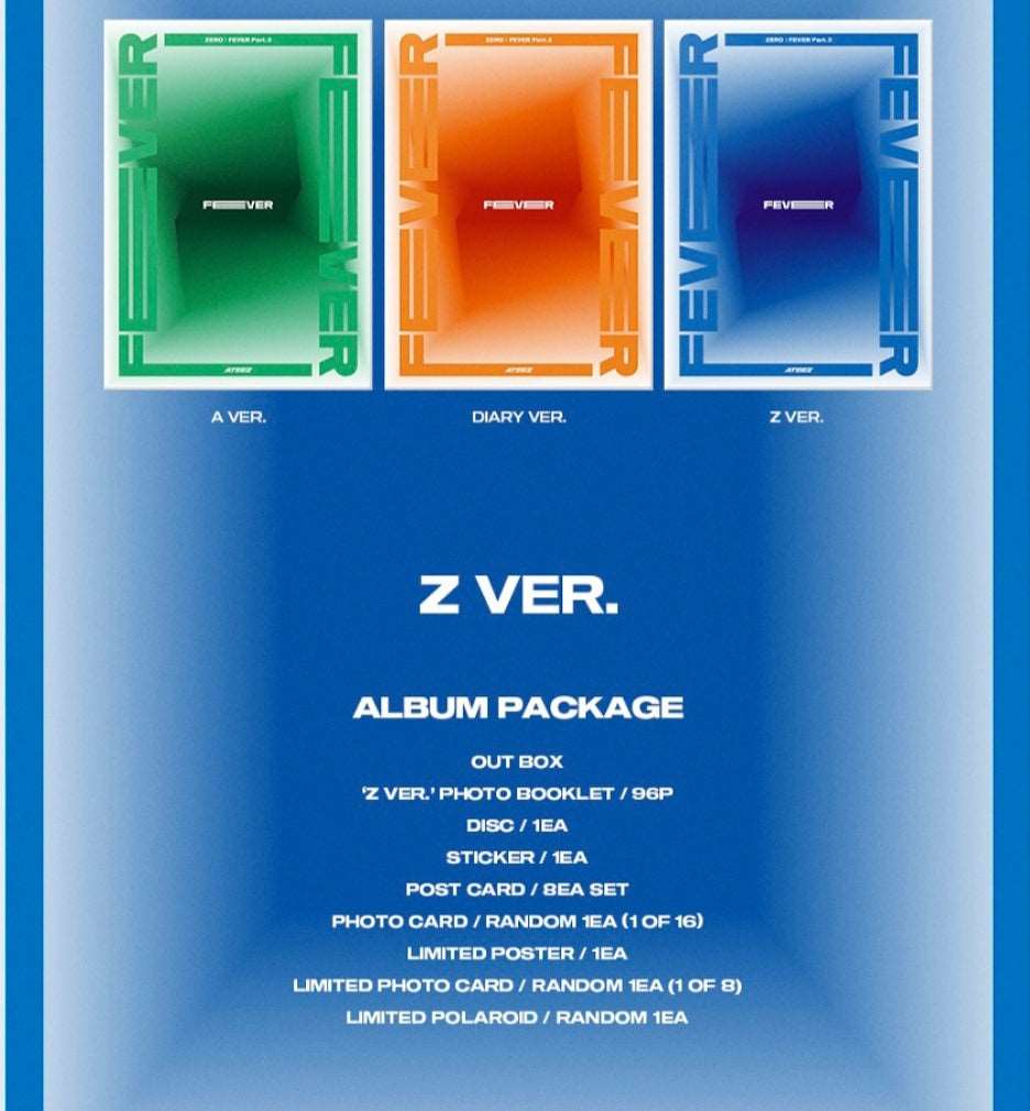 [Preorder] Ateez 7th Mini Album 'Zero: Fever pt.3'