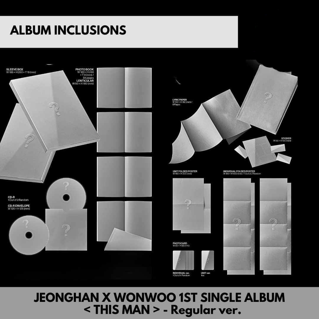 [Preorder] Jeonghan x Wonwoo 1st Single Album 'This Man' (Standard ver) (with P.O.B)