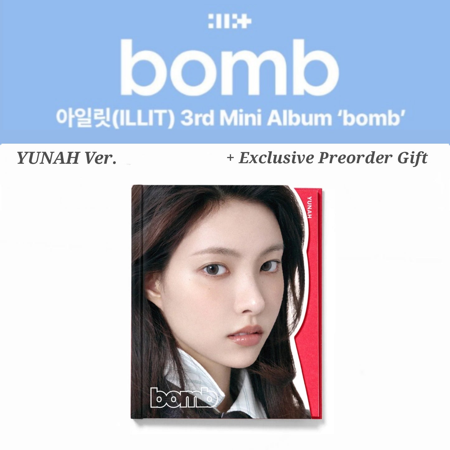 [Restock] ILLIT 3rd Mini Album 'bomb' (GLLIT Ver.) (+ Exclusive Preorder Gift)
