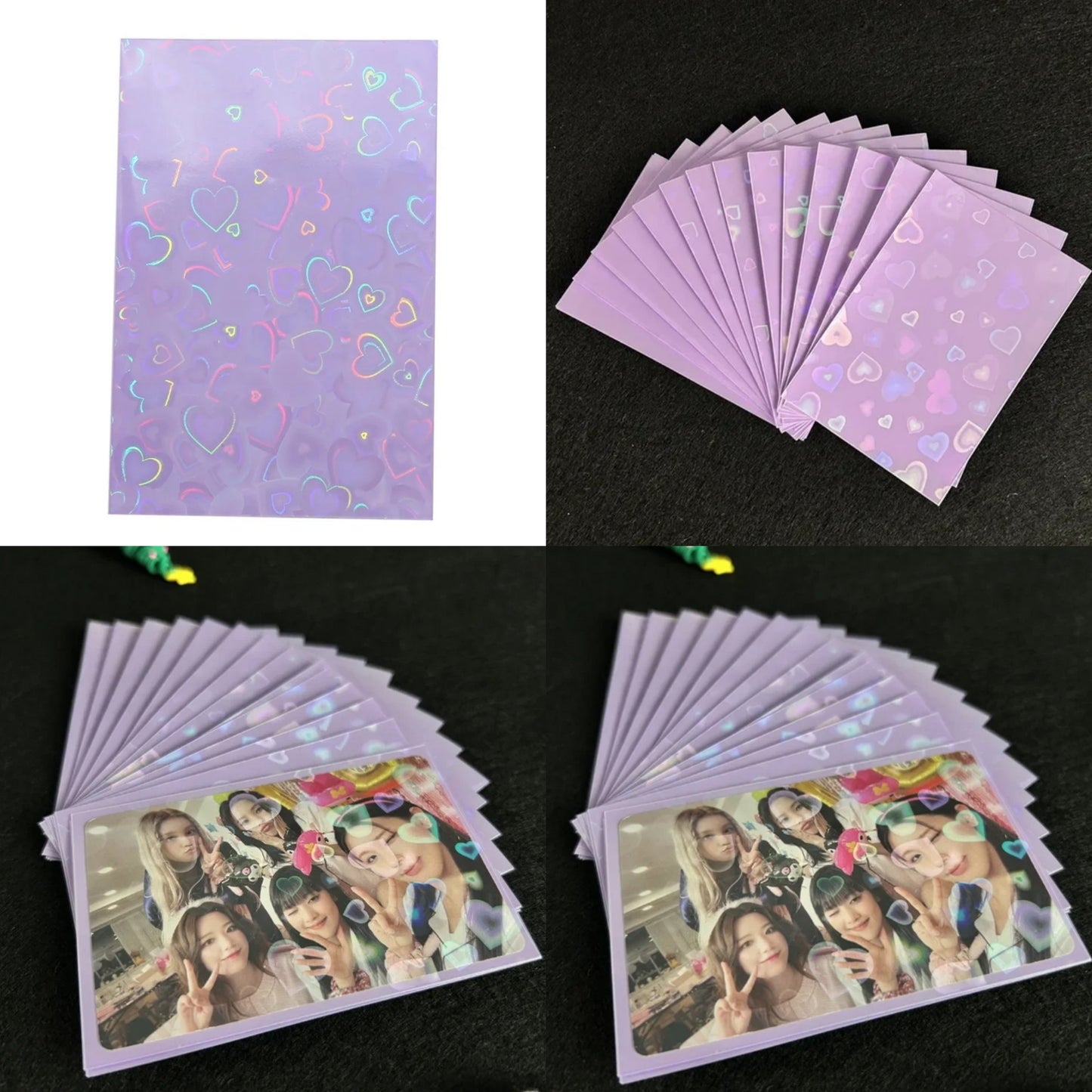 [On hand] Colored Holographic Photocard Sleeves (20 pcs)