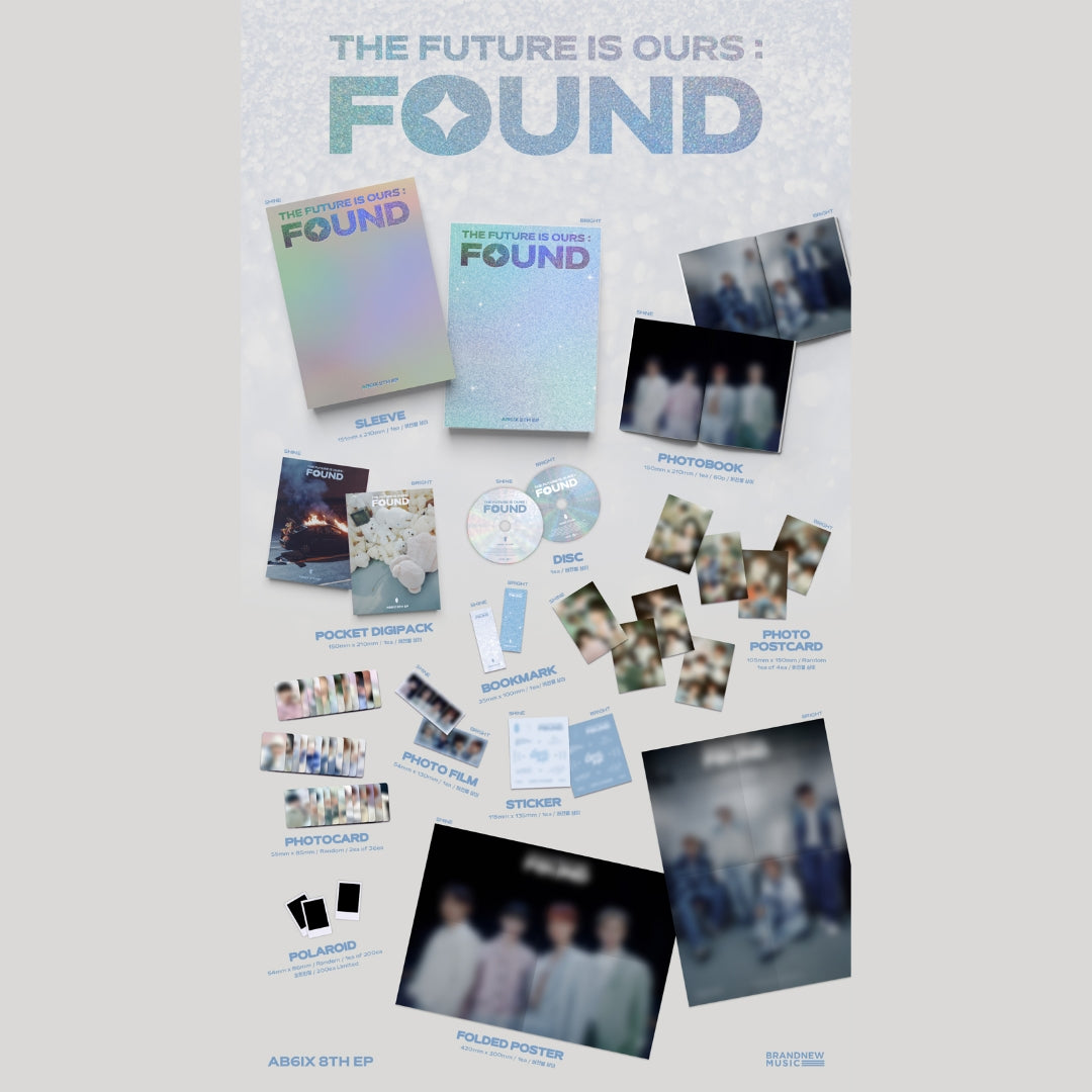 [Preorder] AB6IX 8th EP Album 'The Future Is Ours: Found' (Photobook ver.) (Random)