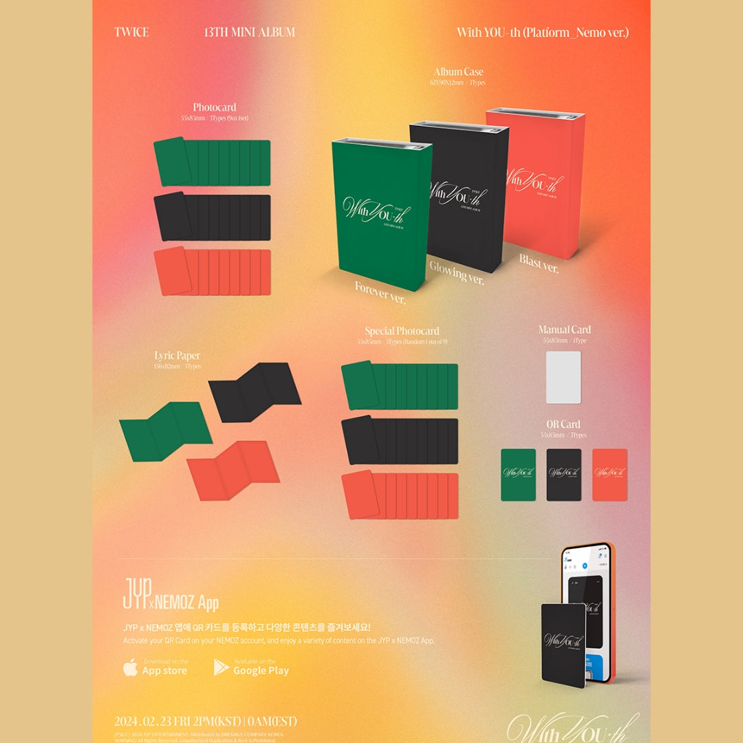 [Preorder] Twice 13th Mini Album 'With YOU-th' (Platform Nemo ver.) (Random)