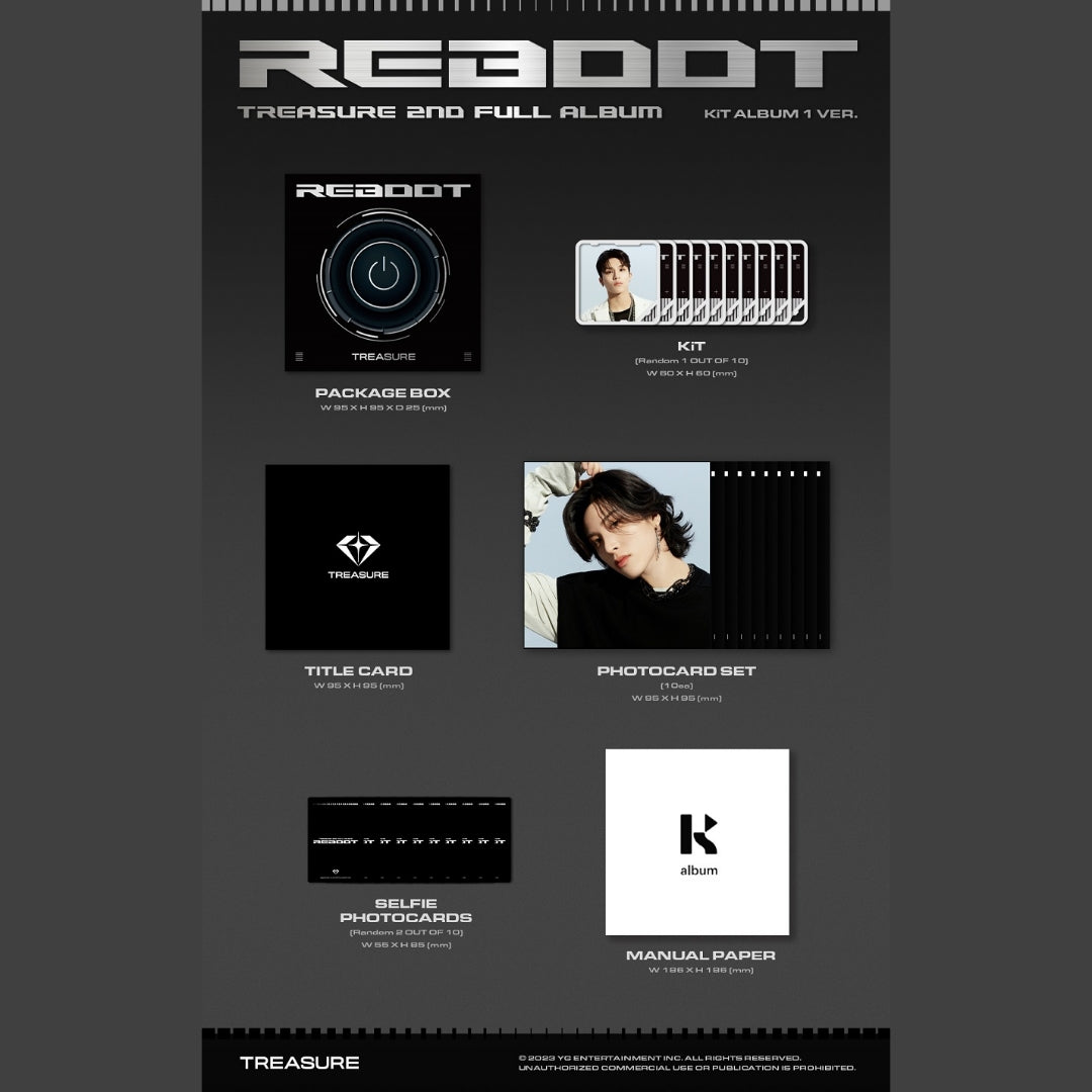 [Preorder] Treasure 2nd Full Album 'Reboot' (KiT Album) (Random)