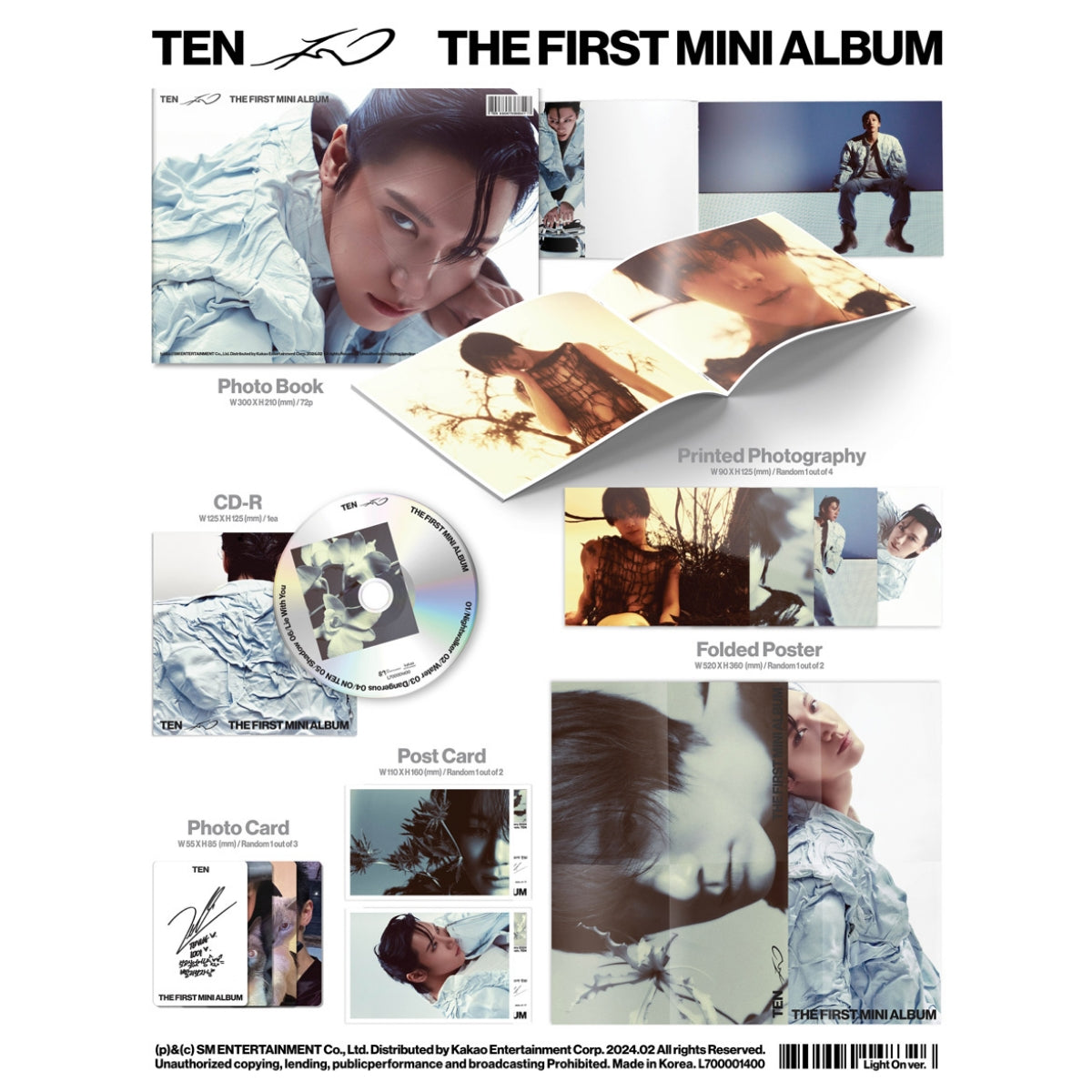 [Preorder] TEN The First Mini Album 'Ten' (Light On ver.)