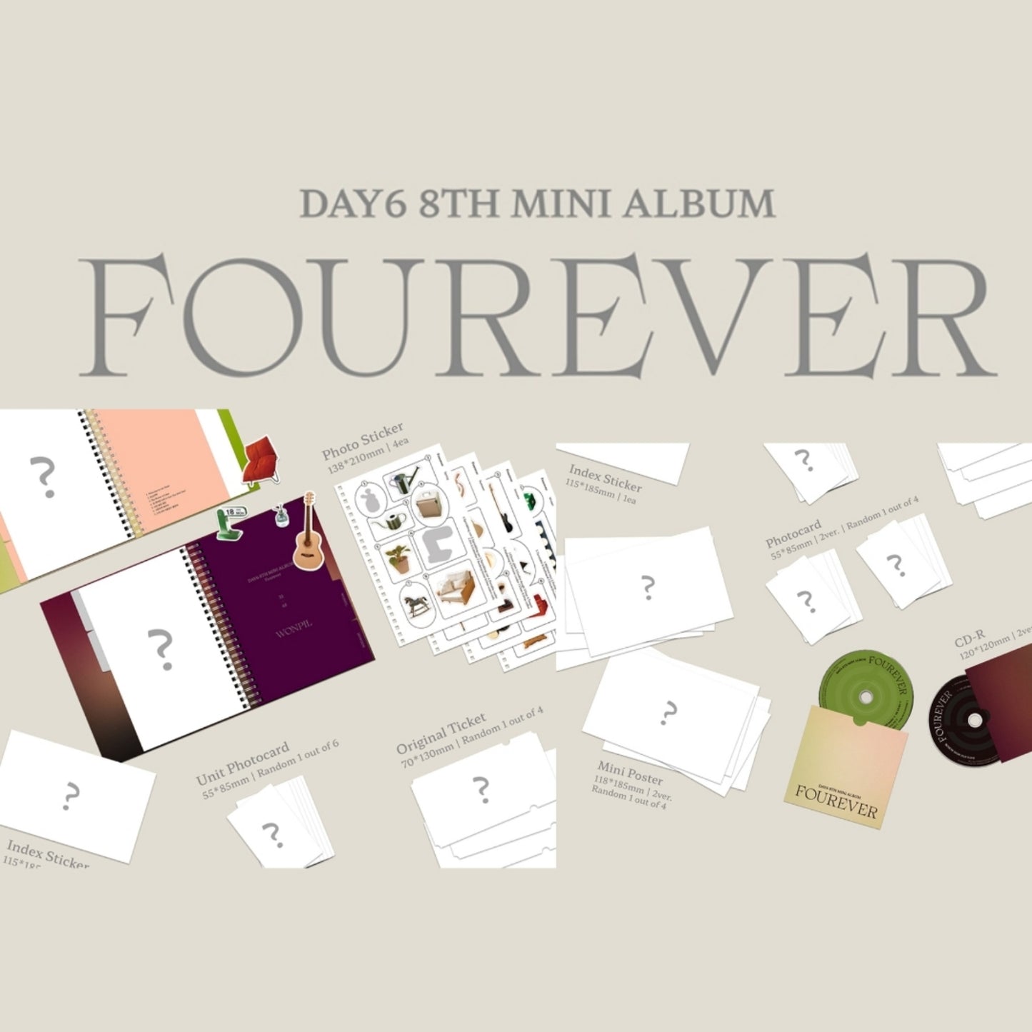 [Preorder] DAY6 8th Mini Album 'FOUREVER' (Random)