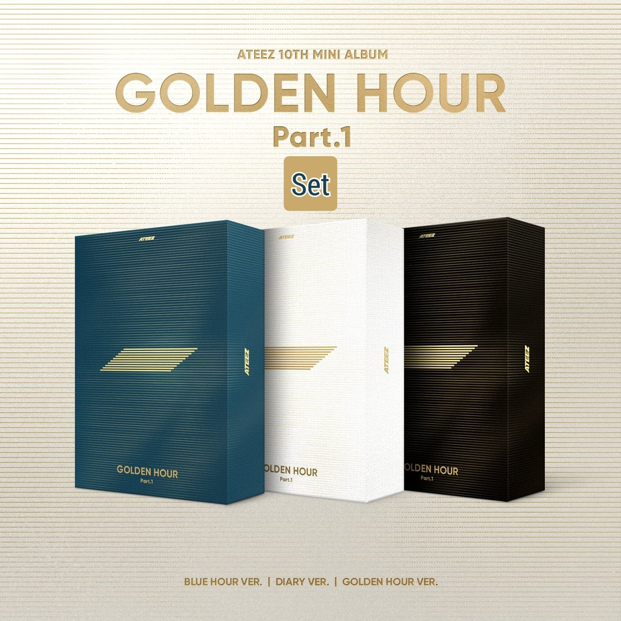 [Preorder] ATEEZ 10th Mini Album 'GOLDEN HOUR: PART 1' (Set)