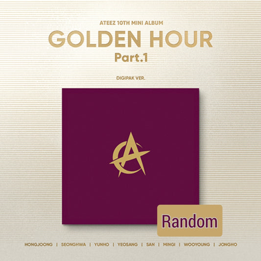 [Preorder] ATEEZ 10th Mini Album 'GOLDEN HOUR: PART 1' (Digipack) (Random)