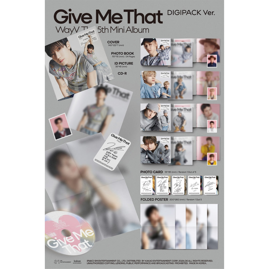 [Preorder] WayV The 5th Mini Album 'Give Me That' (Digipack ver) (Random)