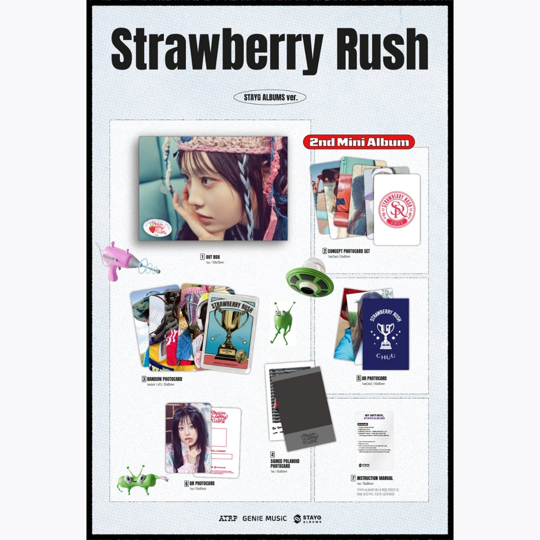 [Preorder] CHUU 2nd Mini Album 'Strawberry Rush' (STAYG Album ver)