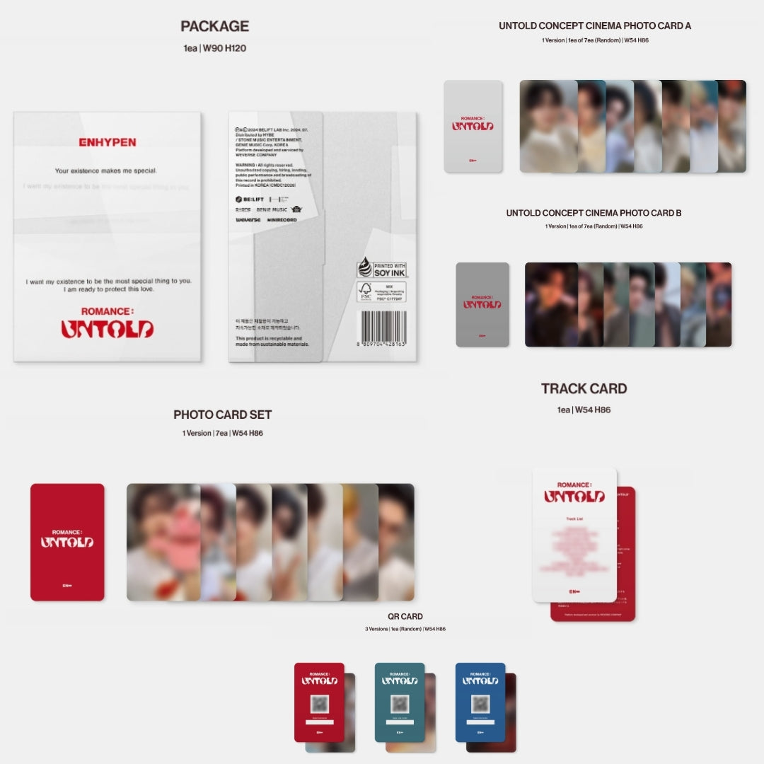 [Preorder] Enhypen 2nd Album 'Romance: Untold' (Weverse Albums ver) (Random P.O.B)