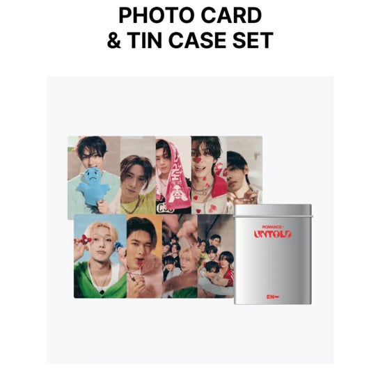 [Preorder] Enhypen 'Romance: Untold' - Official MD (Photo Card & Tin Case Set)