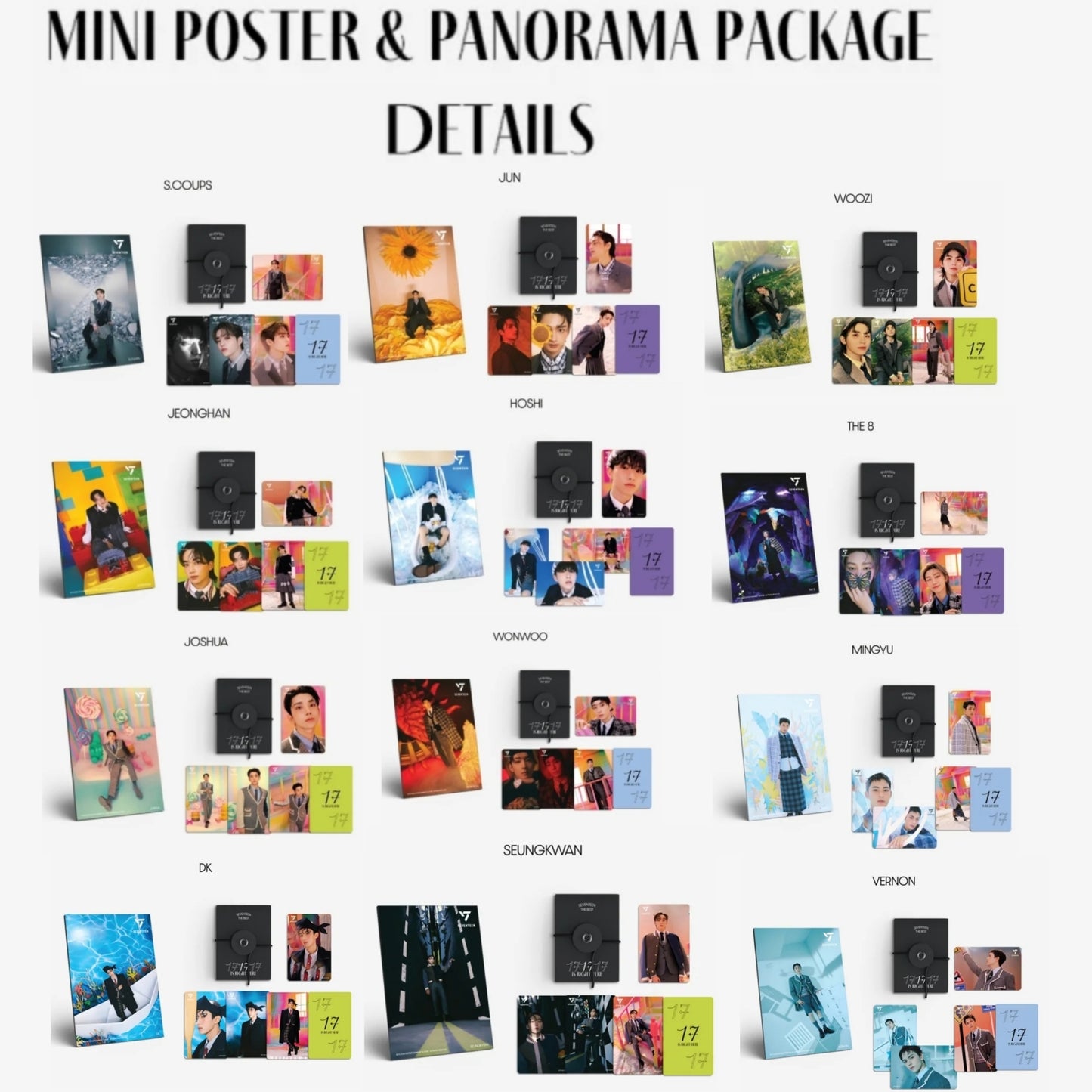 [Preorder] Seventeen '17 is right here' Official MD - Mini Poster & Panorama Package