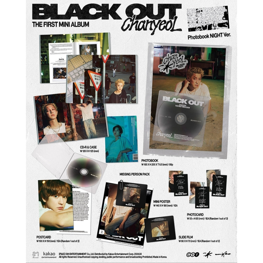 [Preorder] Chanyeol The First Mini Album 'Black Out' (Photo Book ver) (Random) (with P.O.B)