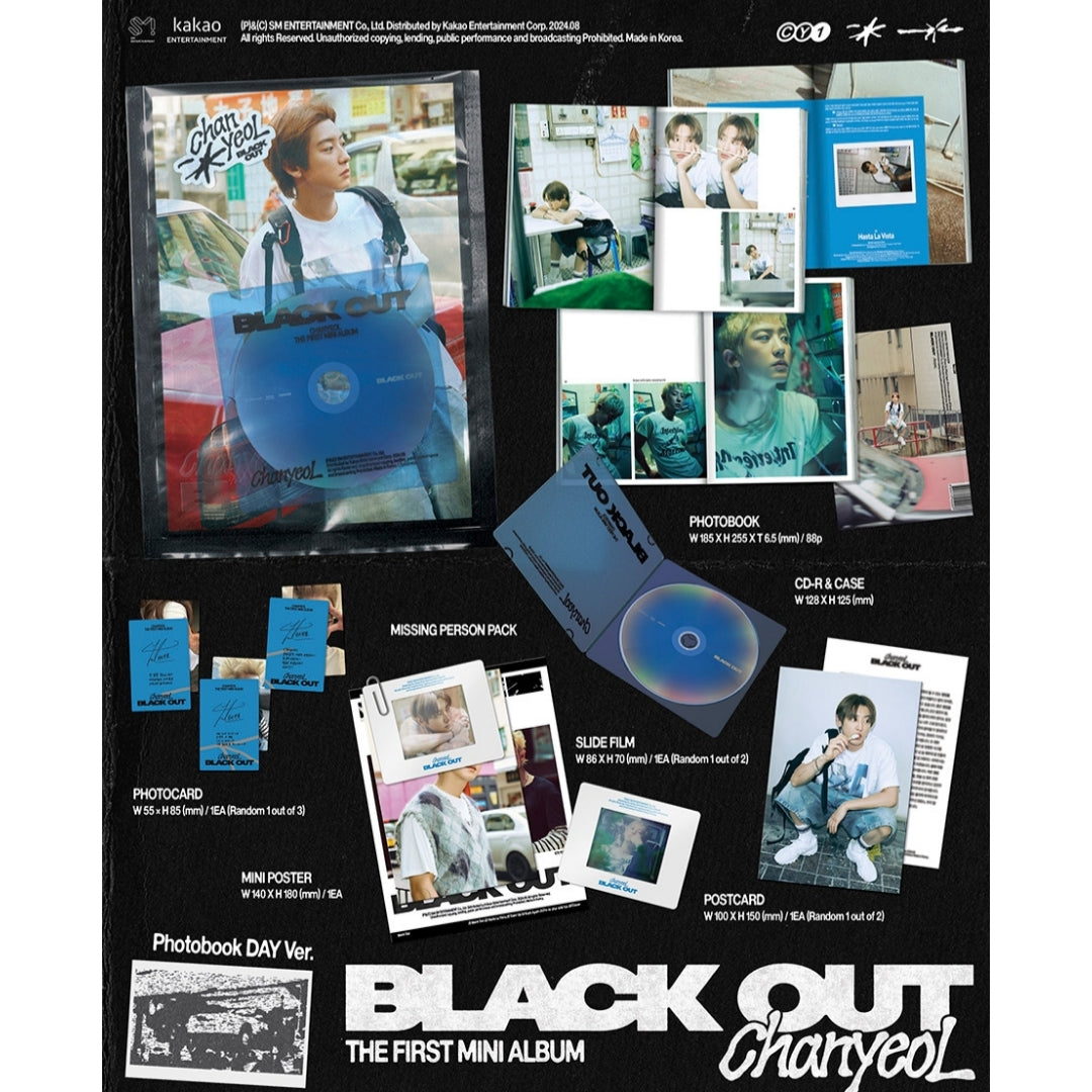 [Preorder] Chanyeol The First Mini Album 'Black Out' (Photo Book ver) (Random) (with P.O.B)