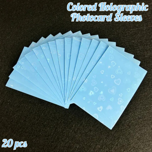 [Preorder] Colored Holographic Photocard Sleeves (20 pcs)