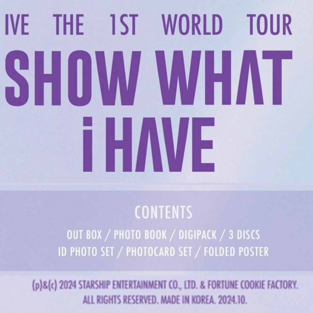 [Preorder] IVE - THE 1ST WORLD TOUR 'SHOW WHAT i HAVE' (DVD)