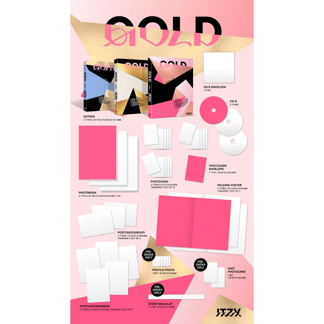 [Preorder] ITZY 2nd Album 'GOLD' (Standard ver) (Random) (with P.O.B)