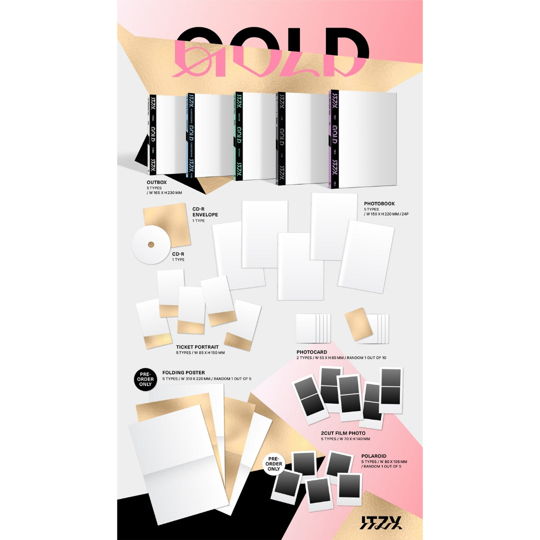 [Preorder] ITZY 2nd Album 'GOLD' (Digipack ver) (Random) (with P.O.B)