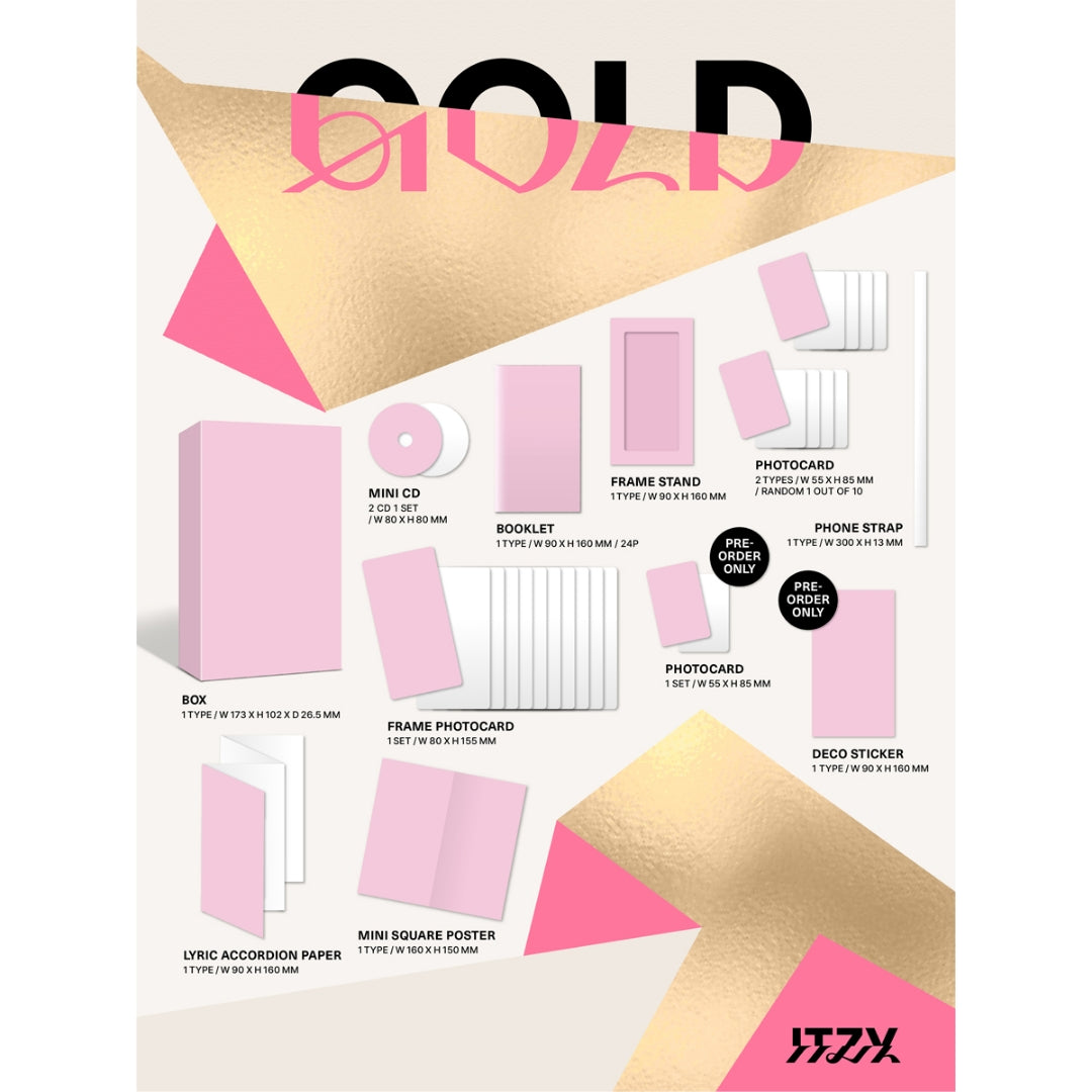 [Preorder] ITZY 2nd Album 'GOLD' (Phone Box ver) (with P.O.B)