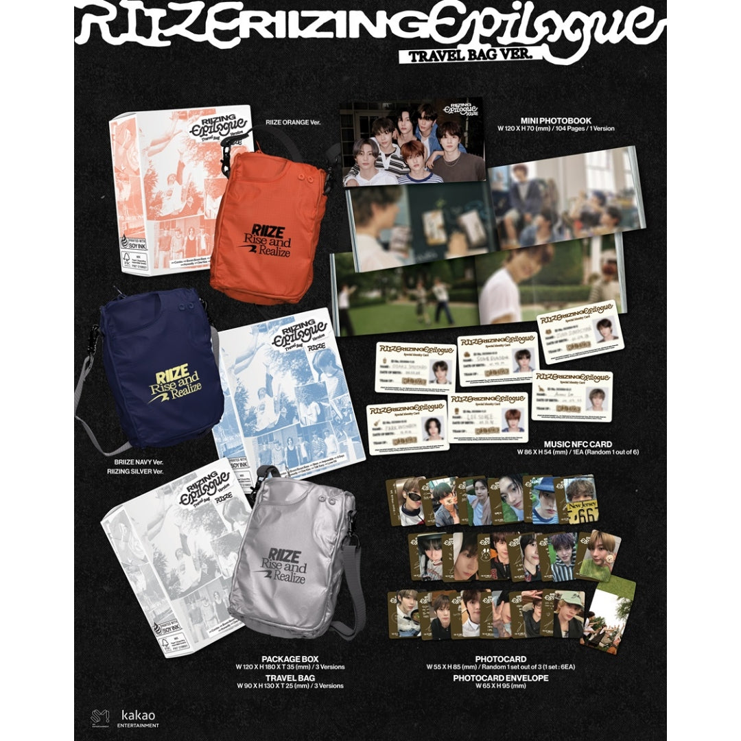 [Preorder] [Limited] RIIZE 1st Mini Album 'RIIZING : EPILOGUE' (Travel Bag ver) (Random)