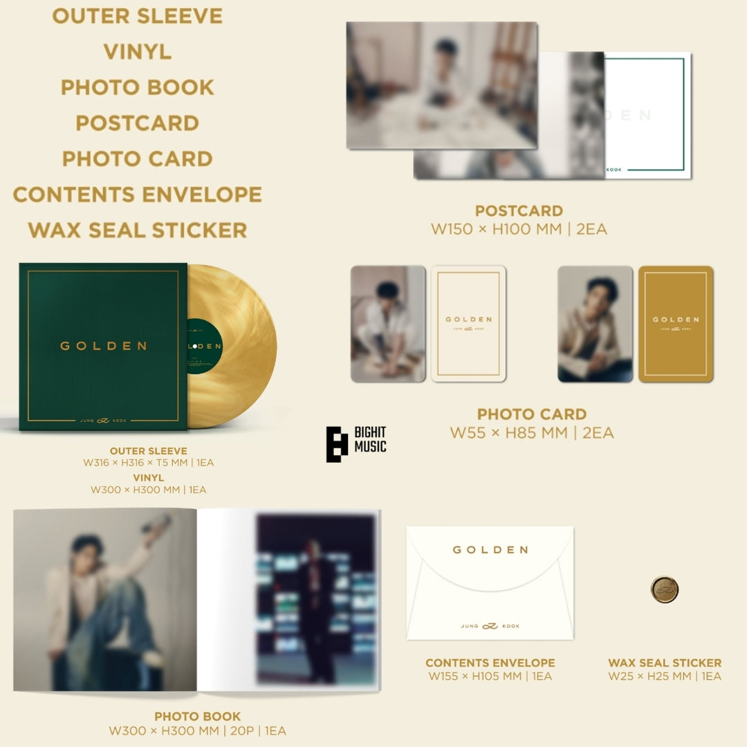 [Preorder] Jung Kook 1st Solo Album 'Golden' Vinyl/LP