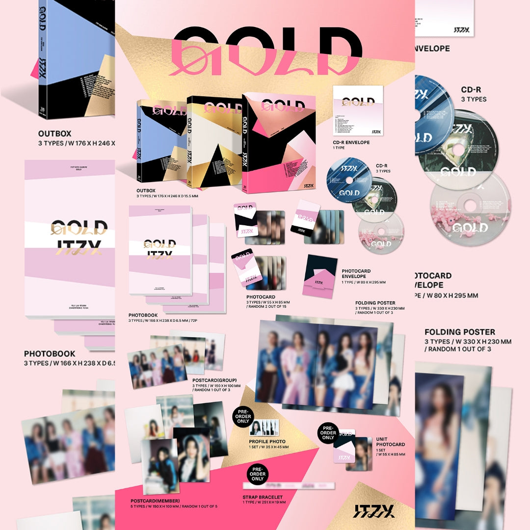 [Preorder] ITZY 2nd Album 'GOLD' (Standard ver) (Random) (with P.O.B)