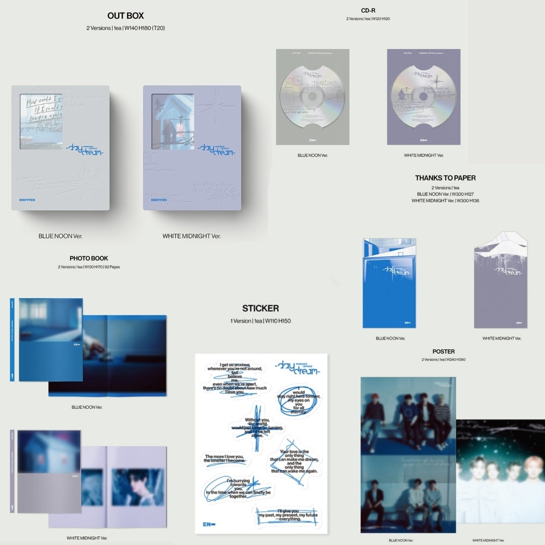 ENHYPEN ROMANCE: UNTOLD Album Repackage BLUE-MOON Ver - CD + Photobook + Poster - Foto 4