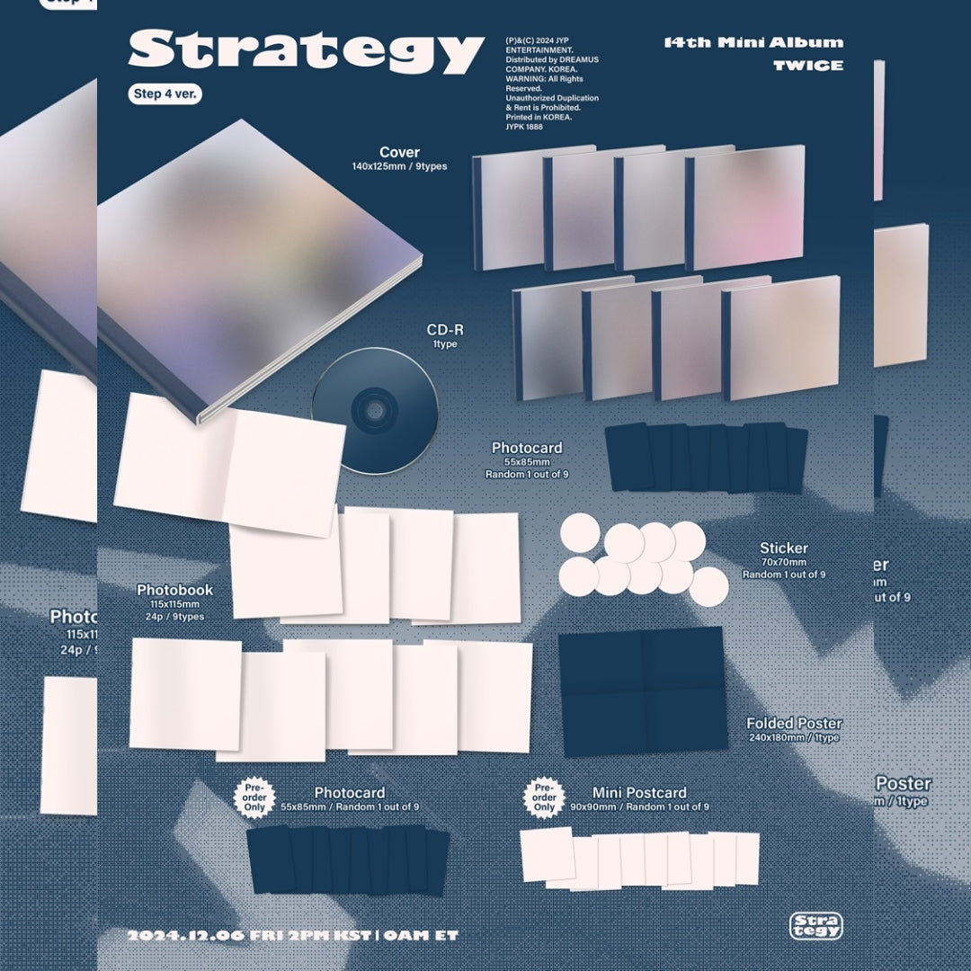 [Preorder] Twice 14th Mini Album 'Strategy' (Step4 ver - Random) (with P.O.B)