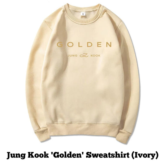 [Preorder] Jung Kook 'Golden' Sweatshirt (Ivory)