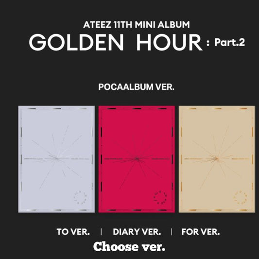 [Preorder] Ateez 11th Mini Album 'GOLDEN Hour: Part.2' (POCA Album)