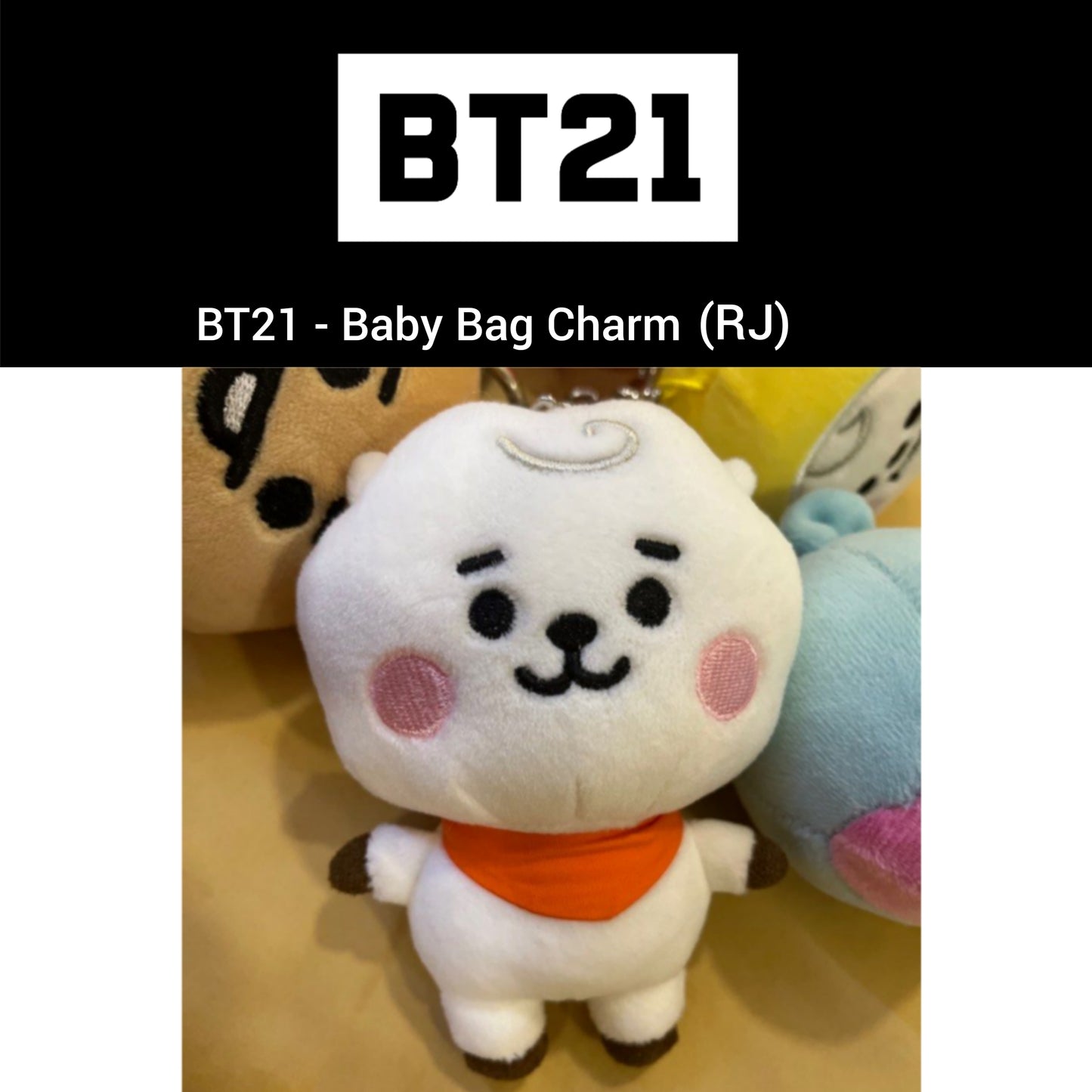 BT21 - RJ Baby Bag Charm Plush Keyring