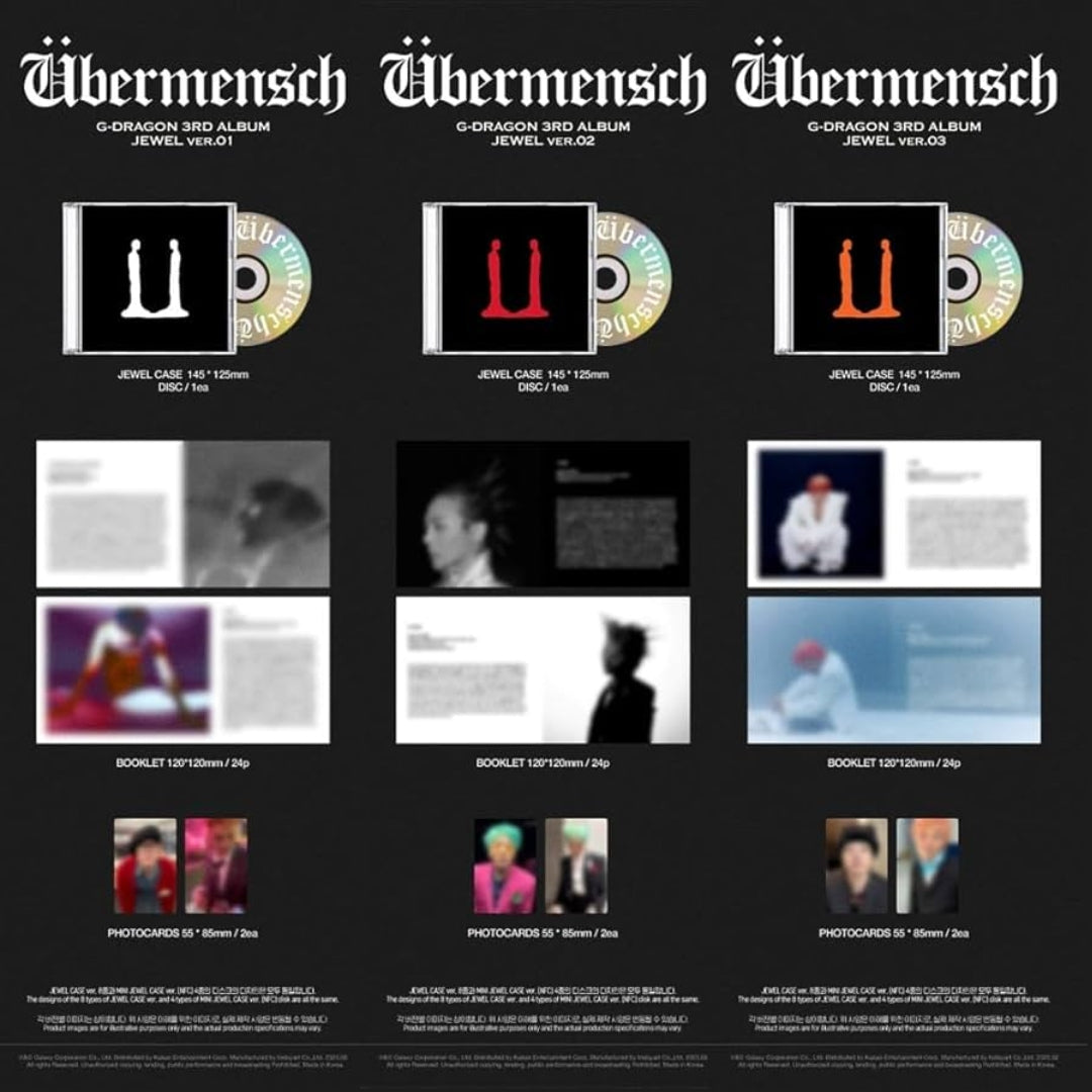 [Preorder] G-DRAGON 3rd Album - ÜBERMENSCH (JEWEL VER.)