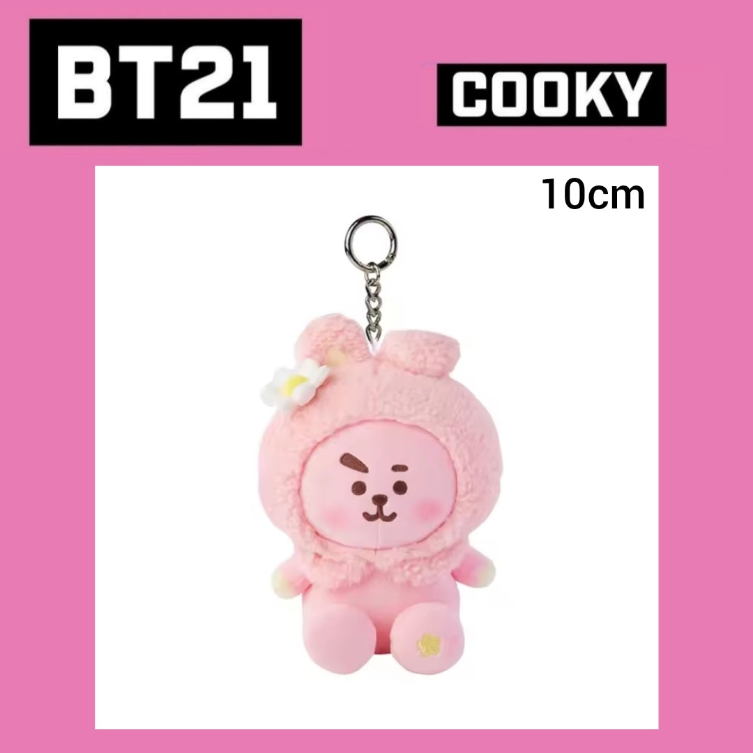 [Restock Soon] BT21 Cooky Cherry Blossom Plush Doll Keychain