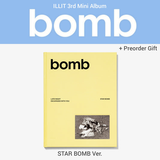 [Restock] ILLIT 3rd Mini Album 'bomb' (+ Preorder Gift)