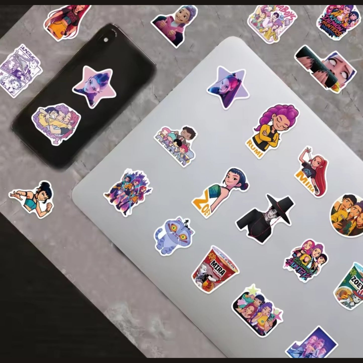 (60 pcs) K-POP Demon Hunters - Stickers (Ramen Edition)