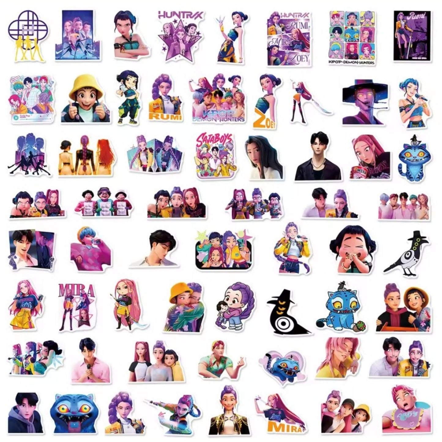 (60 pcs) K-POP Demon Hunters - Stickers (HUNTR/X Ver.)
