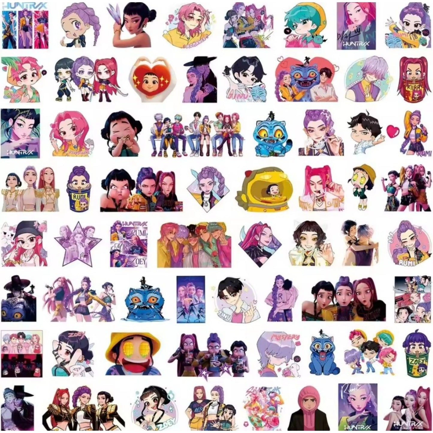 (80 pcs) K-POP Demon Hunters - Stickers (matte ver.)