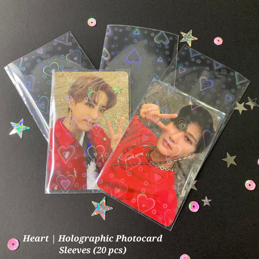 Heart | Holographic Photocard Sleeves (20 pcs)