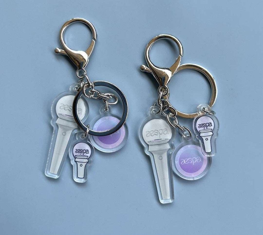 [On hand] aespa Acrylic Lightstick Keyring