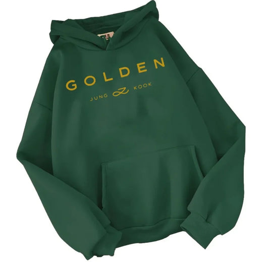 [Restock Soon] Jung Kook 'Golden' Hoodie (Green)