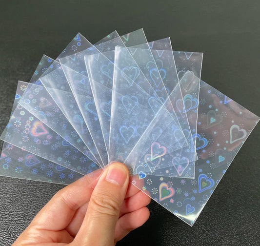 [Preorder] Heart Holographic Photocard Sleeves (20 PCS)