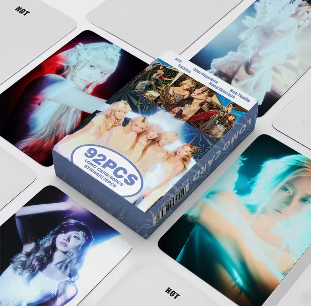 [Restock Soon] LE SSERAFIM 'HOT' Photocards + Stickers (92 pcs)