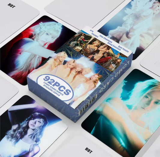 [Restock Soon] LE SSERAFIM 'HOT' Photocards + Stickers (92 pcs)