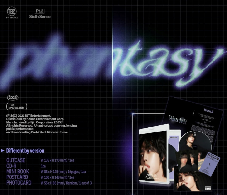 [Preorder] The Boyz 2nd Album 'phantasy pt.2 Sixth Sense' (DVD ver.) (Random)