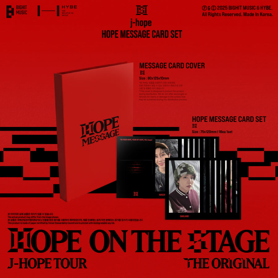[Preorder] [Limited] J-hope - Hope Message Card Set