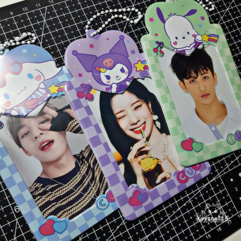 [On hand] Plaid Sanrio - Kuromi Photocard Holder