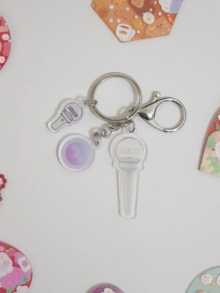 [On hand] aespa Acrylic Lightstick Keyring